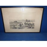 A framed Lithograph titled 'The Approach to the Fortress of Kwettah' after struggling through the