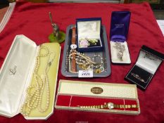 A quantity of Costume jewellery including a Silver brooch from 'The Rennie Mackintosh Collection',