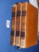 Three leather volumes of "The Miscellaneous Works in Prose and Verse" of George Hardinge, Esq,