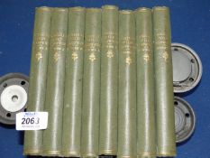 Eight volumes of "Familiar Wild Flowers Figured and Described" by F.