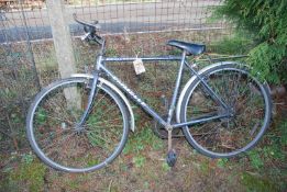 A Gents Emmelle Bicycle, 10 speed, dark grey.