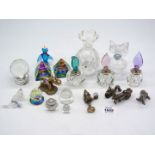 A small quantity of glass perfume bottles,