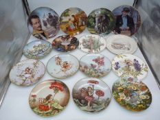 Seven Fairy display plates and two large plates by Cecily Mary Barker, a John Wayne display plate,
