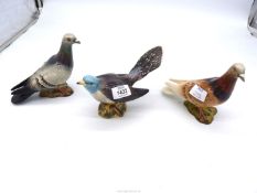 Three Beswick Pigeons, all good condition, 5 1/2" tall approx.