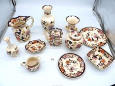 A quantity of Mason's 'Mandalay' china including jug, vases, plates, ginger jar etc.