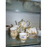 A Salisbury ''Anemone'' part coffee set comprising coffee pot, milk jug, sugar bowl,