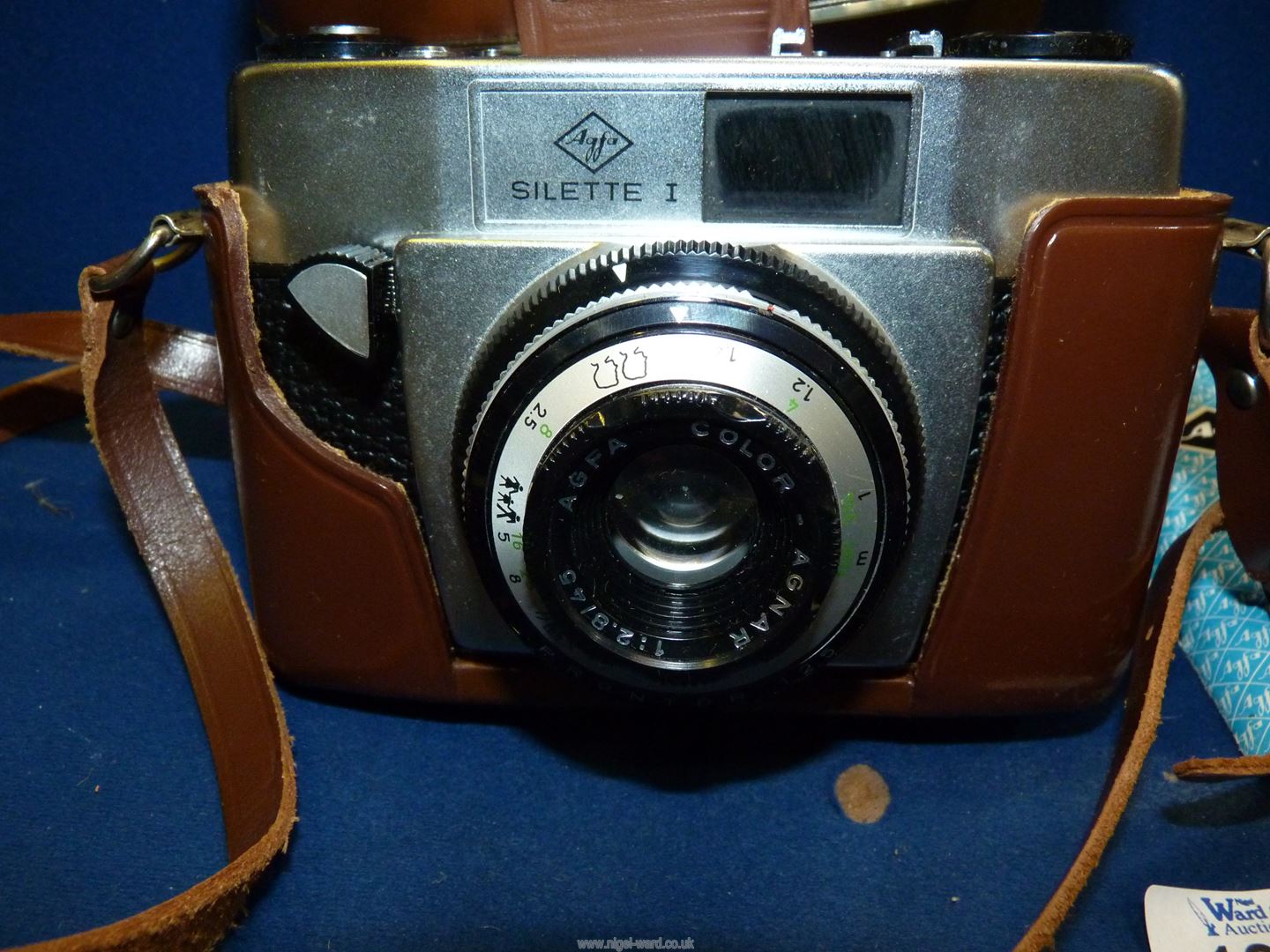 A cased Agfa Silette I camera made in Germany.
