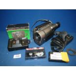A Canon UC5000 8mm Video Camera with two batteries, charger and HS90 cassette,