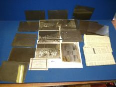 A quantity of glass slides of street scenes.