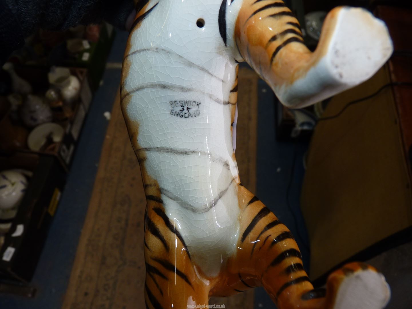 A Beswick Tiger, 9" long and a young Giraffe, 7 1/2" tall, - Image 2 of 5
