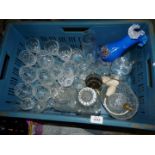 A quantity of miscellaneous crystal glasses including wine, sherry, and whisky,