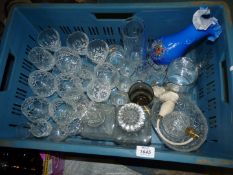 A quantity of miscellaneous crystal glasses including wine, sherry, and whisky,