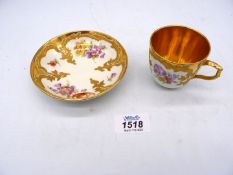 A very fine Berlin KPM cup and saucer, mid-19th century,