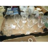 Six Stuart Crystal air twist stem wine glasses,