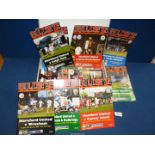 A quantity of Hereford United football programmes, circa 2004 - 2005.