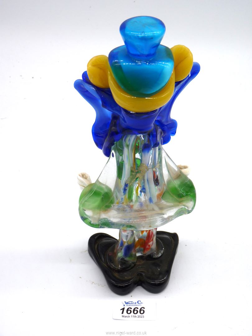 A Murano glass clown, 9 3/4'' tall. - Image 2 of 2