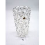 A large heavy RCR glass crystal vase, 11'' high.