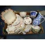 A quantity of china including large oval Royal Worcester 'Evesham' meat plate and sauce boat,