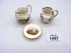 A pretty English porcelain miniature jug, c.