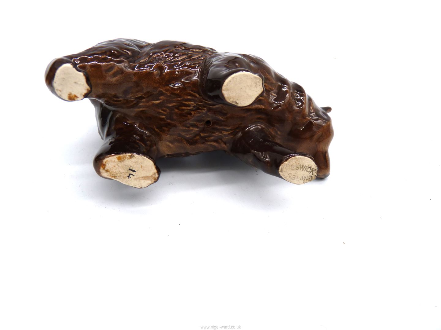 A Beswick Bison 9" long, leg and ear repaired and Beswick Brown Bear, good condition, - Image 3 of 6