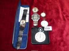 An Avia 'Limit' gents watch with leather strap, Bulova Aerojet watch (no strap),