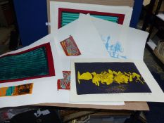 A portfolio containing 60's and 70's screen prints.
