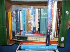 A box of books on Climbing and Mountaineering.
