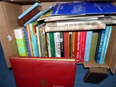 A box of books on Welsh interest including a leather bound 'Address to The Youth of The