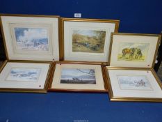 A quantity of equine prints including Vic Bailey, Christopher Jarvis, Maurice Bishop,