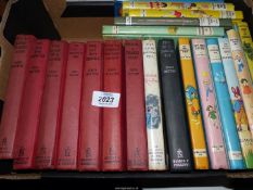A box of Enid Blyton books including Five go to Billycock Hill, Tales of Brave Adventure,