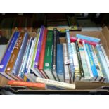 A box of Military aircraft books to include Great Aircraft of WWII, Air Raid Precautions,