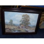 A large framed Don Vaughan print 'Harvesting', 35 1/2'' x 25 1/4''.