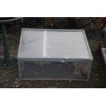 Galvanised framed cloche with perspex, 36'' x 24''.
