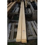 Twelve lengths softwood, 5" x 1" x 165".