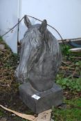Fibre glass figure of a Horse's head.