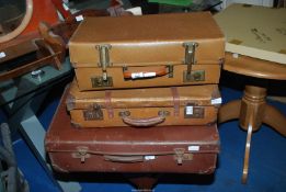 Three suitcases.