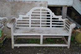 *****Lutyens design teak garden Bench,