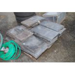 Large quantity of Welsh slates, 24'' x 14''.