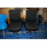 Two office chairs (swivel & matching).