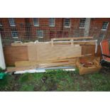 Quantity of miscellaneous wood, doweling, legs, etc.