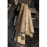 Quantity of mixed board, some treated, some cedar, mixed lengths, max. 142".