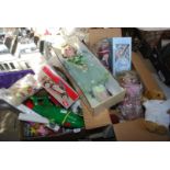 Box of dolls, Teddies, animals, Thunderbird 2 etc.