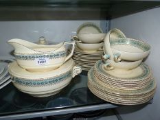 A quantity of Crown Ducal dinnerware including six dinner plates, six salad plates, six side plates,