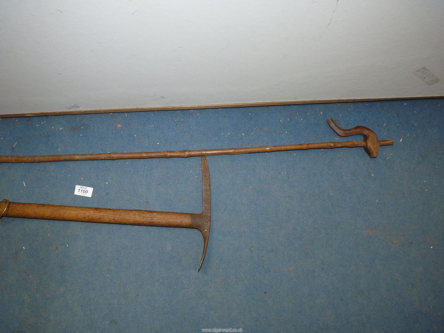 A vintage Ice Axe and thumbstick - Image 2 of 3