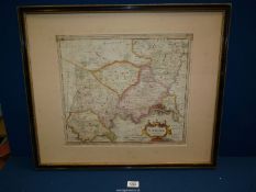 A Map of Middlesex by Robert Morden, unglazed, 25 1/2" x 21 1/2".