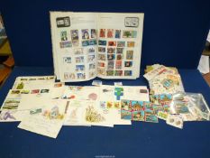 A small quantity of stamps including a Stanley Gibbons album with contents including Ghana, Germany,
