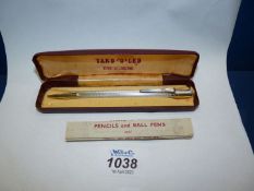 A silver 'Yard-o-Led' English Propelling Pencil wit engine turned decoration, London 1965,