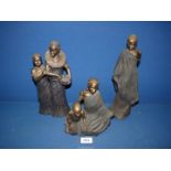 Three individual figures of Massai ladies including one from the Leonardo Collection