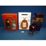 Three boxed bottles of Cognac; Hennessy Fine Cognac,