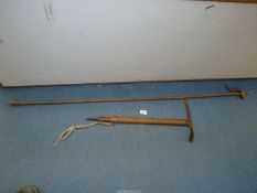 A vintage Ice Axe and thumbstick